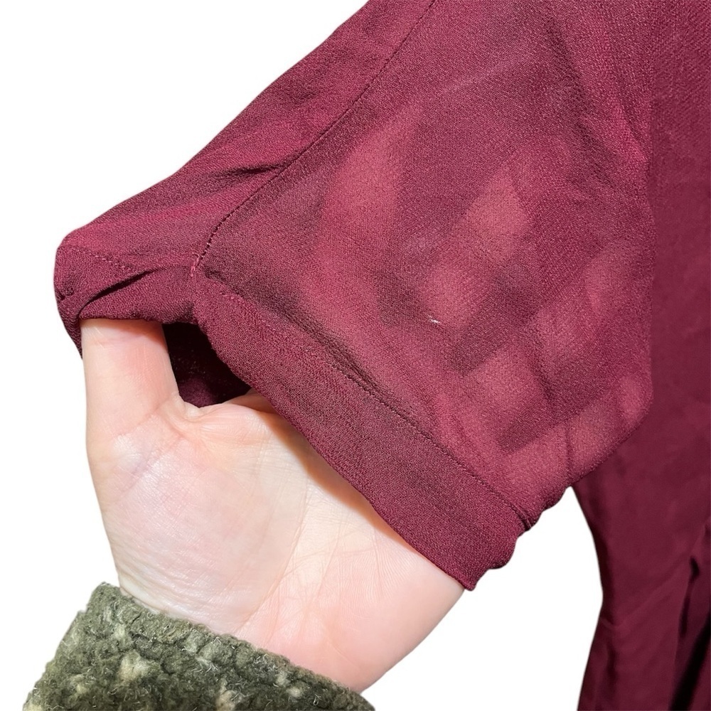 Reformation Deep Red Sheer Romper - Picture 8 of 14
